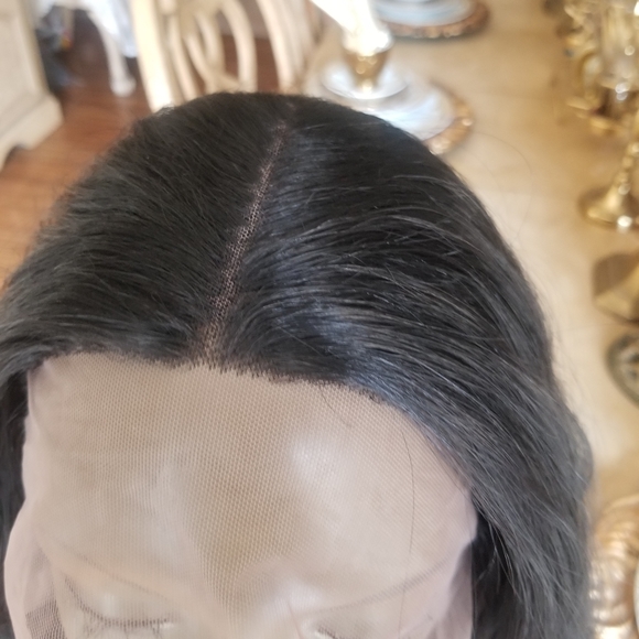 Black Curly Lace Front Wig - Picture 2 of 7